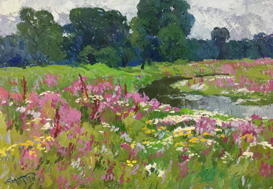 Oil painting Loot blooms Bednoshey Daniil Panteleyevich