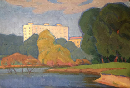 Oil painting In the countryside Khrustalenko Nikolay Aleksandrovich