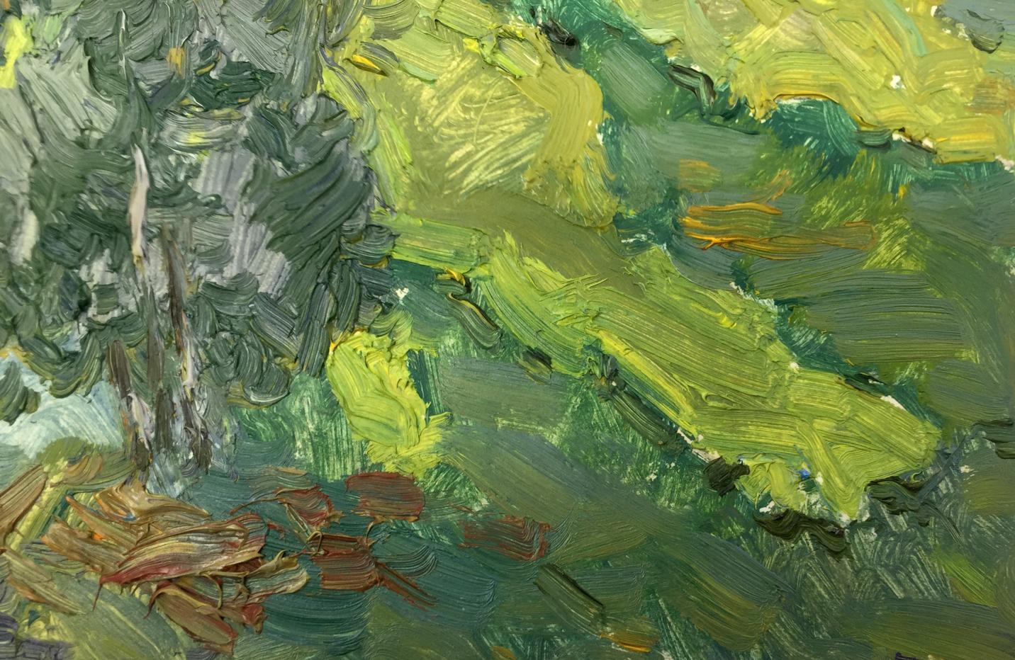 Oil painting Meadows Viktor Grigor'yevich Sevast'yanov