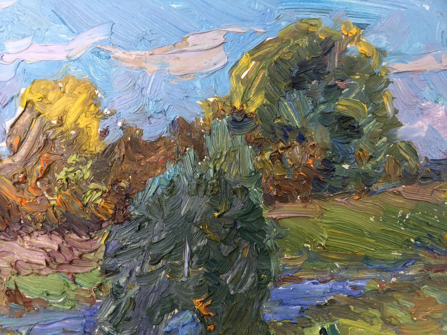 Oil painting Meadows Viktor Grigor'yevich Sevast'yanov