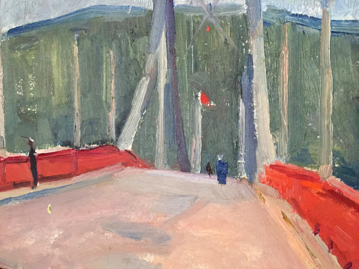 There's a double oil painting named "Places for rest"