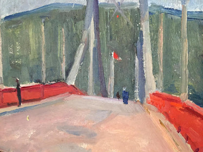 There's a double oil painting named "Places for rest"