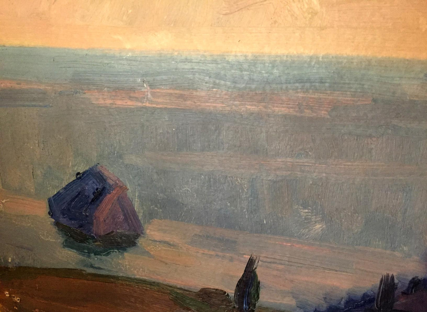 The double oil painting showcases multiple "Places for rest"