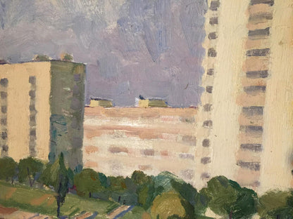 Oil painting City river Khrustalenko Nikolay Aleksandrovich