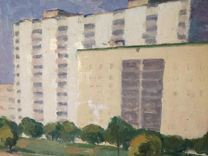 Oil painting City river Khrustalenko Nikolay Aleksandrovich