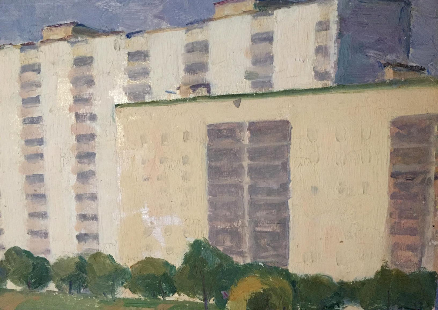 Oil painting City river Khrustalenko Nikolay Aleksandrovich