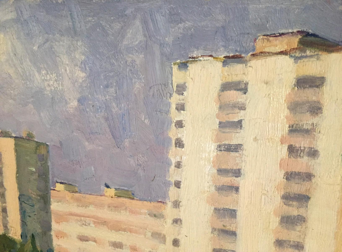 Oil painting City river Khrustalenko Nikolay Aleksandrovich