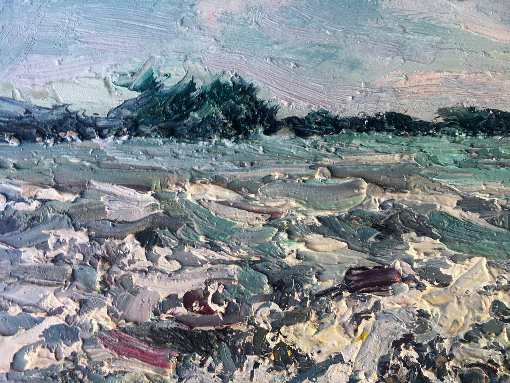 Oil painting field Nature Landscape 