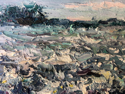 Oil painting field Landscape 