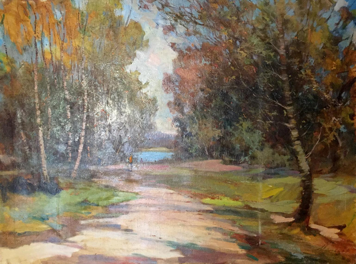 Oil painting Alley in the park Maltsev Nikolay Aleksandrovich
