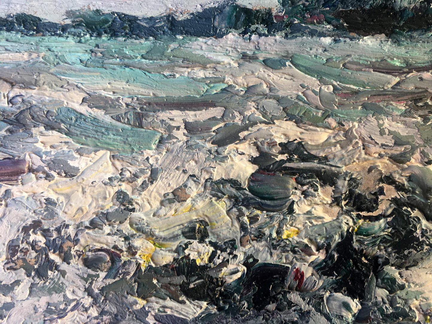 Oil painting Flowers field Nature Landscape 