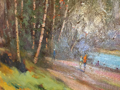 Oil painting Alley in the park Maltsev Nikolay Aleksandrovich
