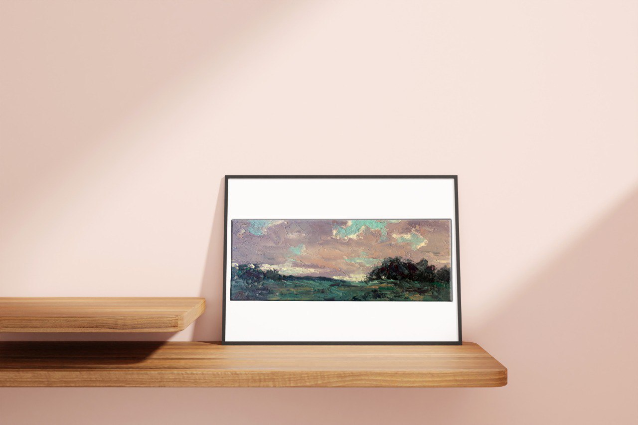 Oil painting Evening Nature Landscape 