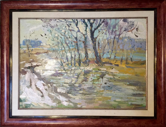Oil painting Early spring Egorov Boris Kuzmich