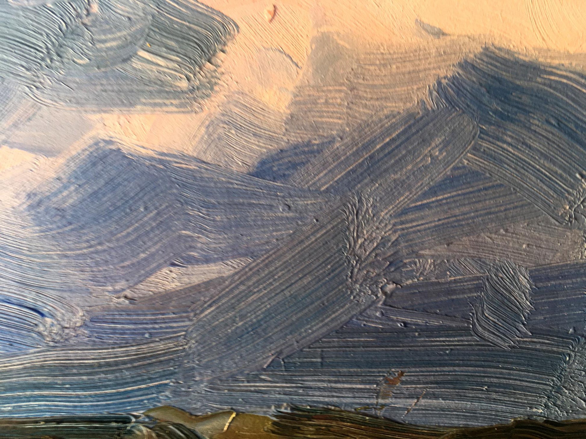 Oil painting Evening  Landscape