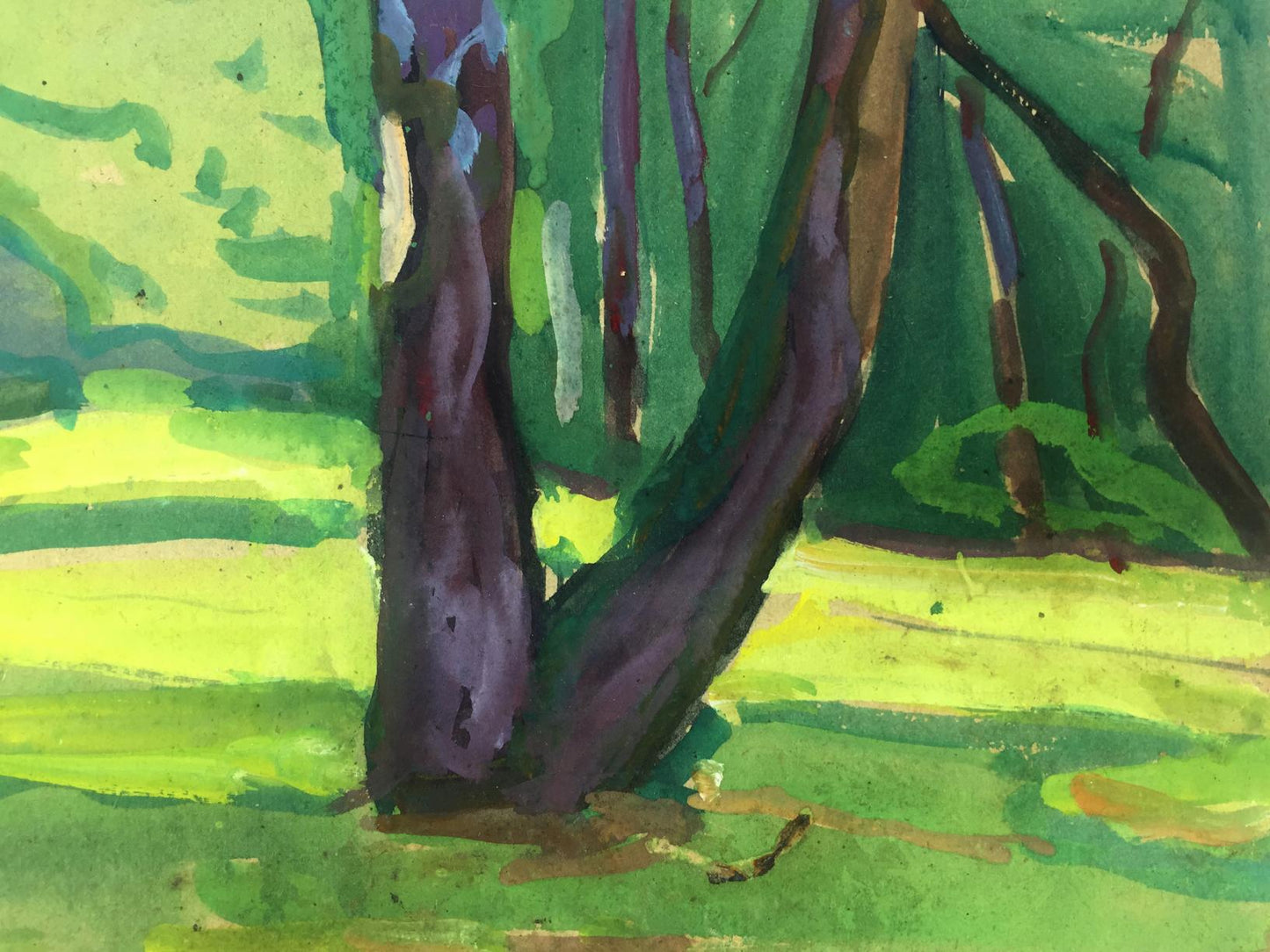 Oil painting Birch Grove original picture painter