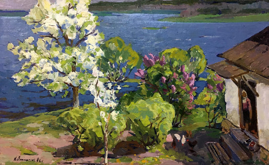 Oil painting Spring in Sednev Potapenko Andrey Ilyich