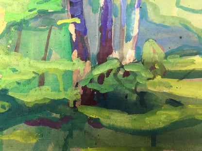 Oil painting Birch Grove original picture painter