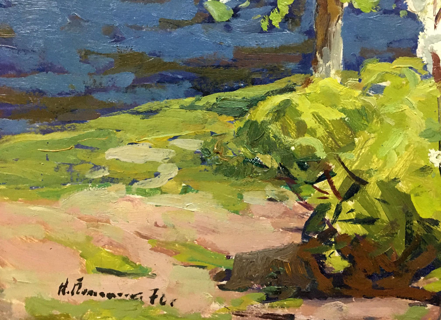 Oil painting Spring in Sednev Potapenko Andrey Ilyich