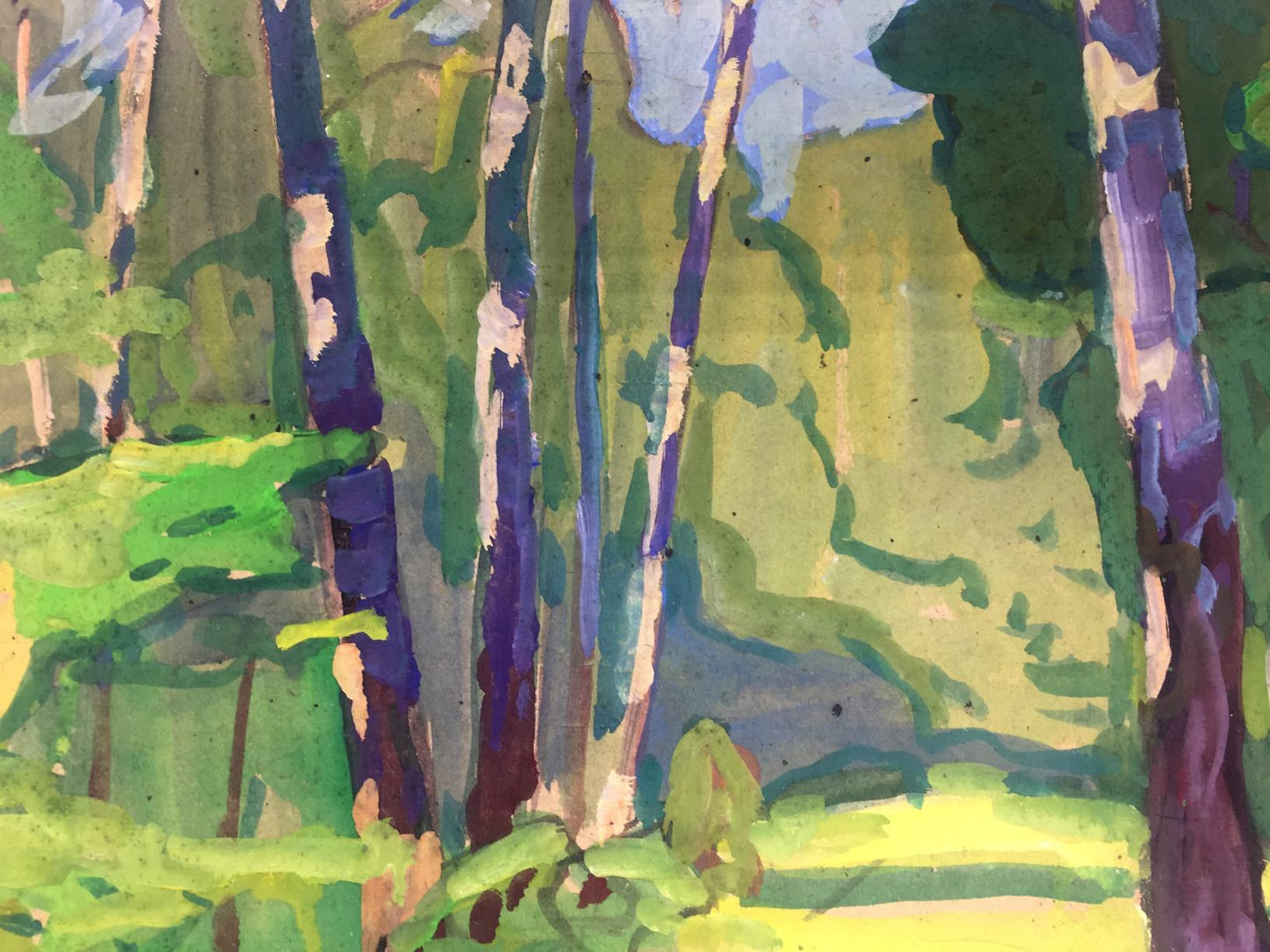 Oil painting Birch Grove original picture painter