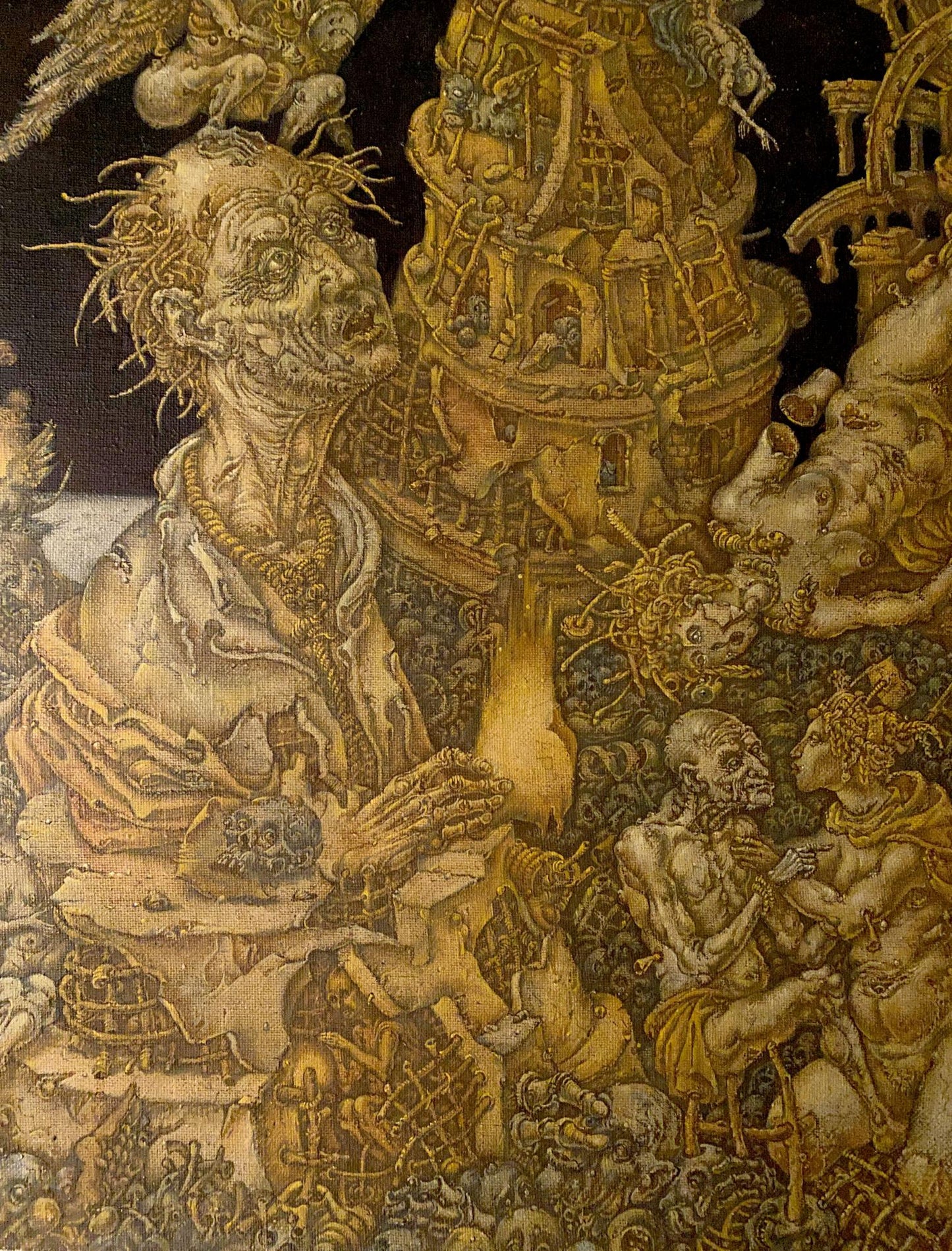 Oil painting 20th century apocalypse. Saint John Litvinov Oleg Arkad'yevich