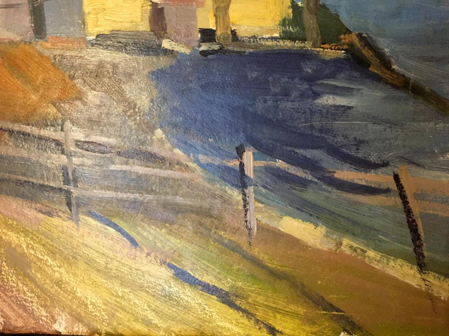 Double oil painting Village