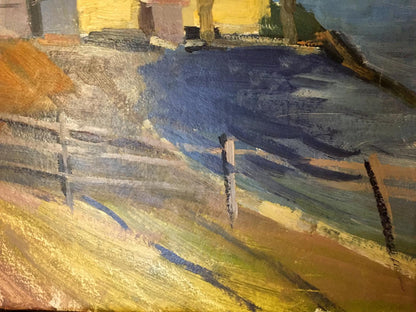 Double oil painting Village