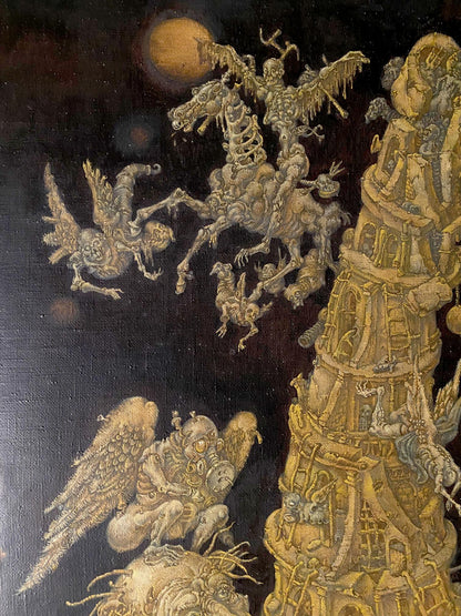 Oil painting 20th century apocalypse. Saint John Litvinov Oleg Arkad'yevich