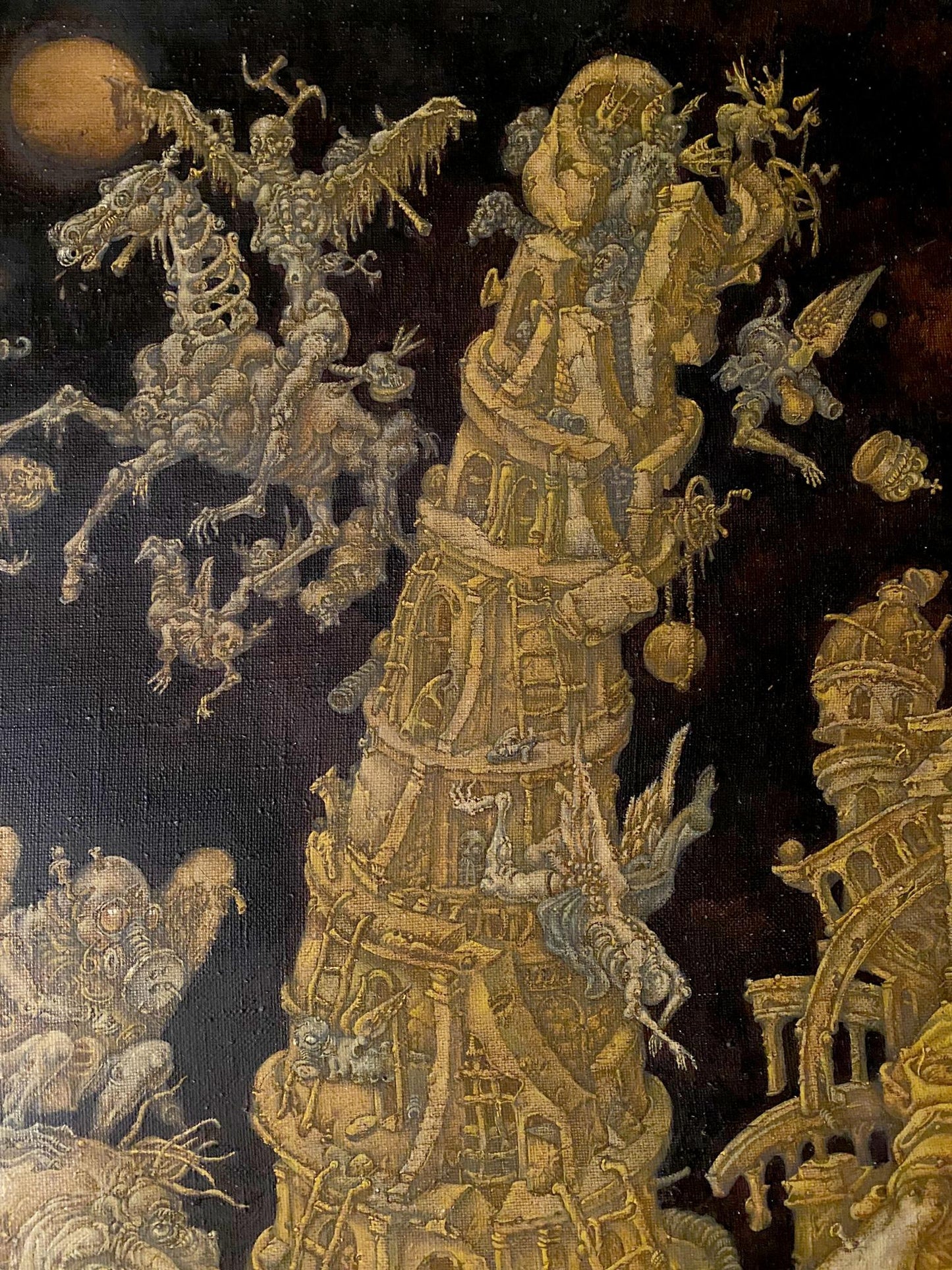Oil painting 20th century apocalypse. Saint John Litvinov Oleg Arkad'yevich