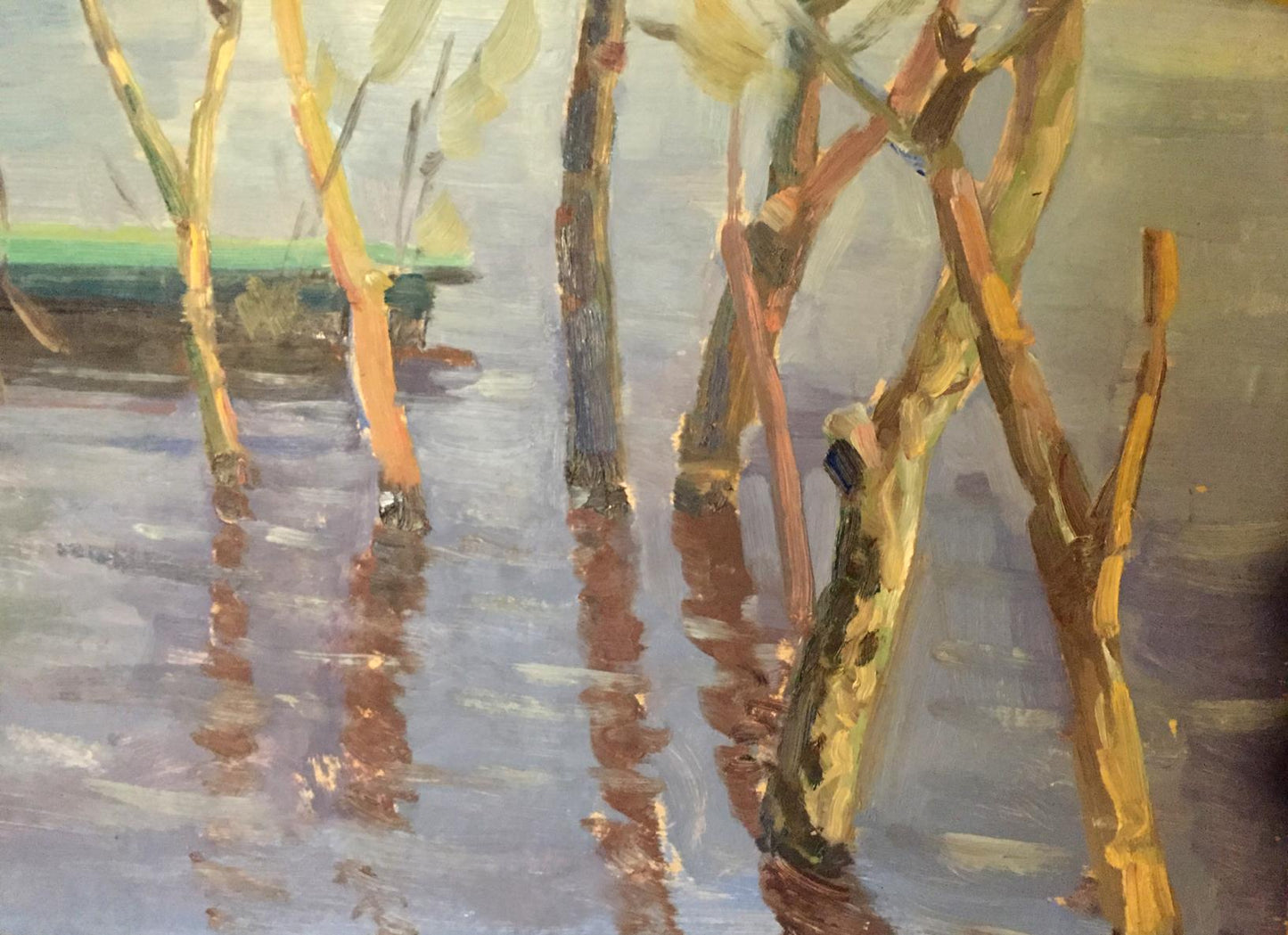 Double oil painting Village