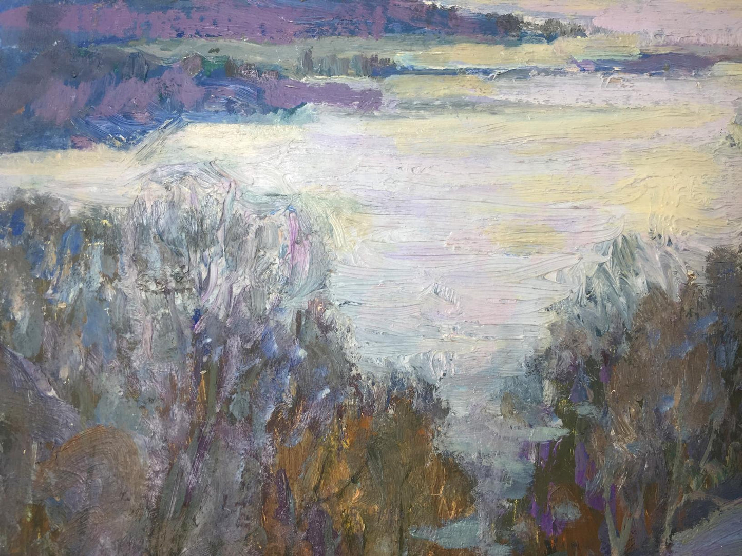 Oil painting Winter time original picture painter