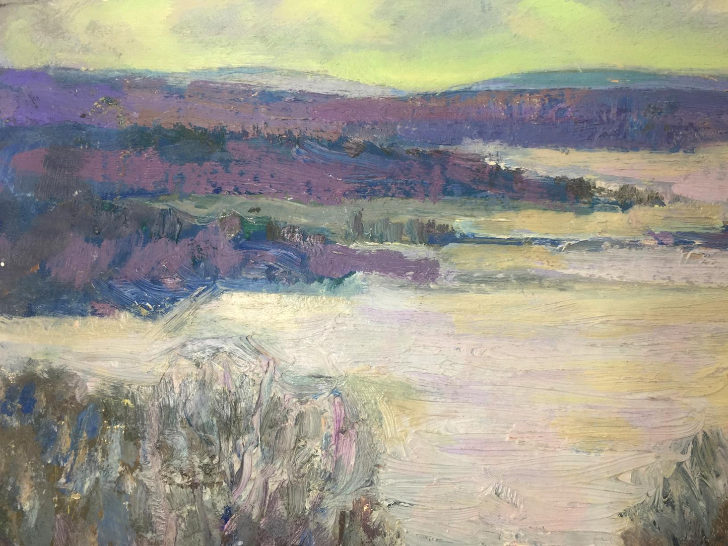 Oil painting Winter time original picture painter