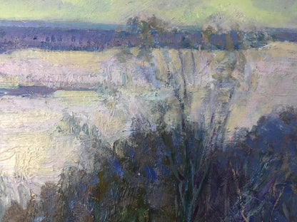 Oil painting Winter time original picture painter