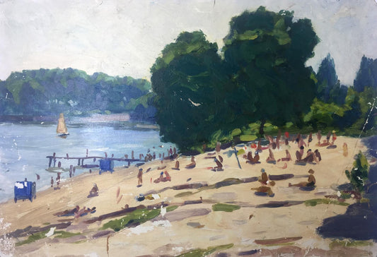 Oil painting Rest zone original picture painter