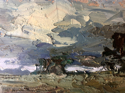 Oil painting rain Landscape 