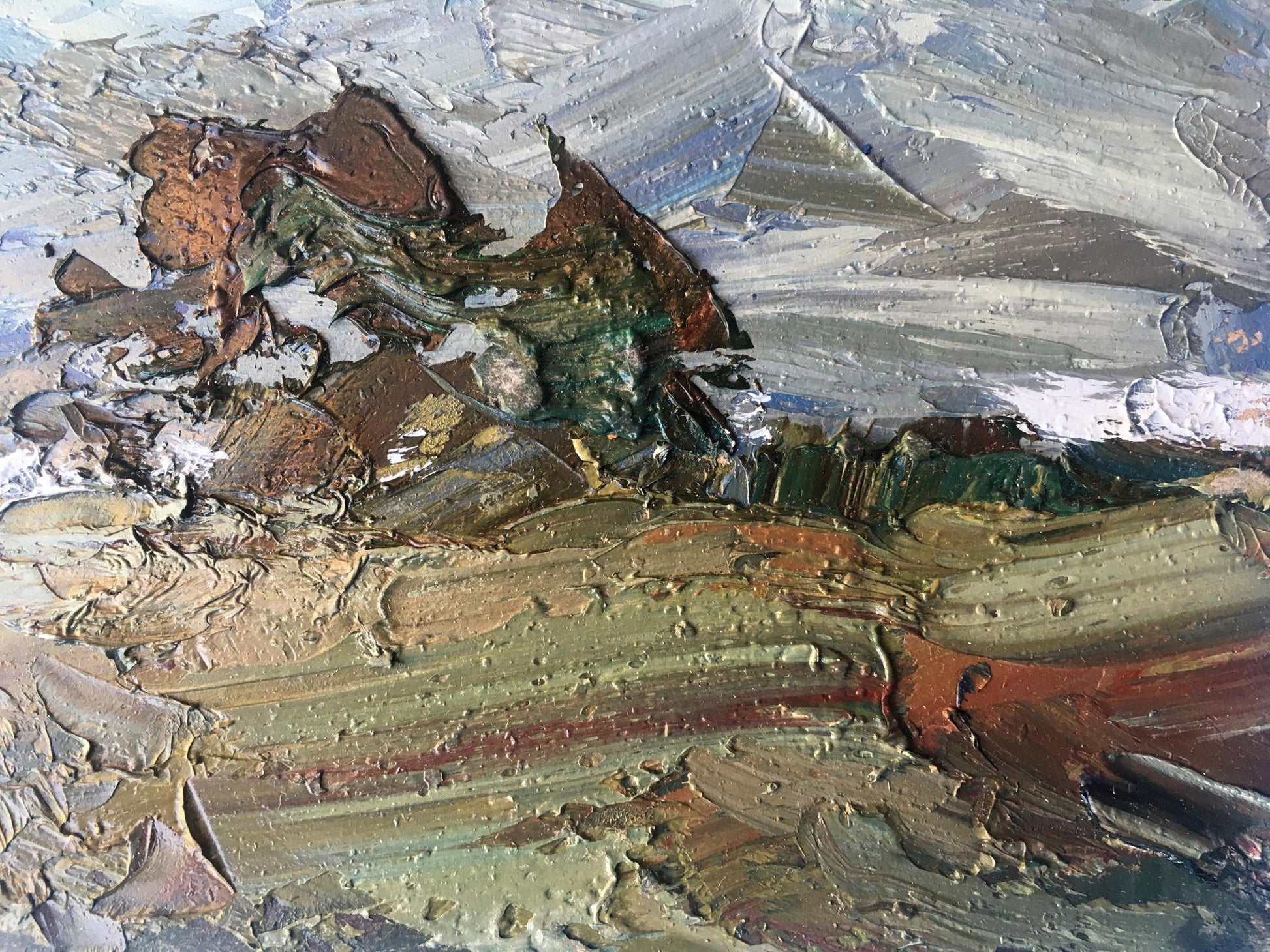 Oil painting Village Nature Landscape 