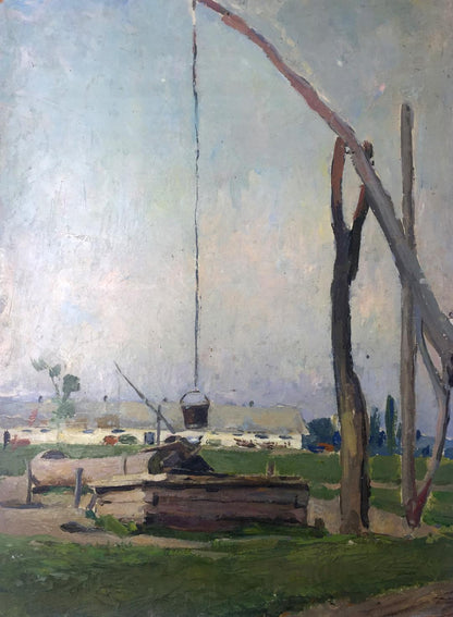 Oil painting Well original picture painter