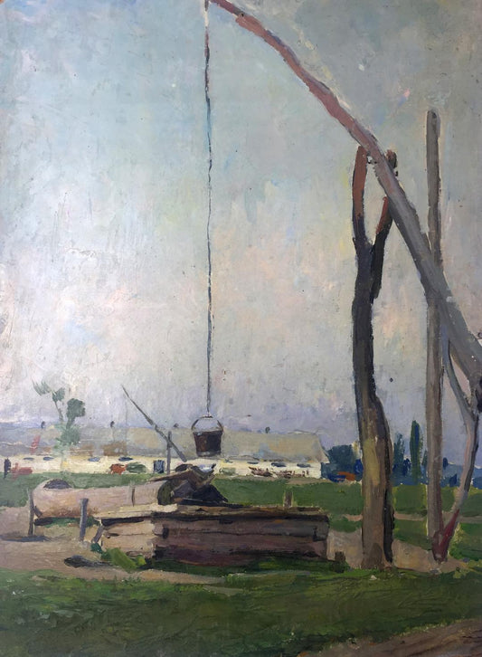 Oil painting Well original picture painter