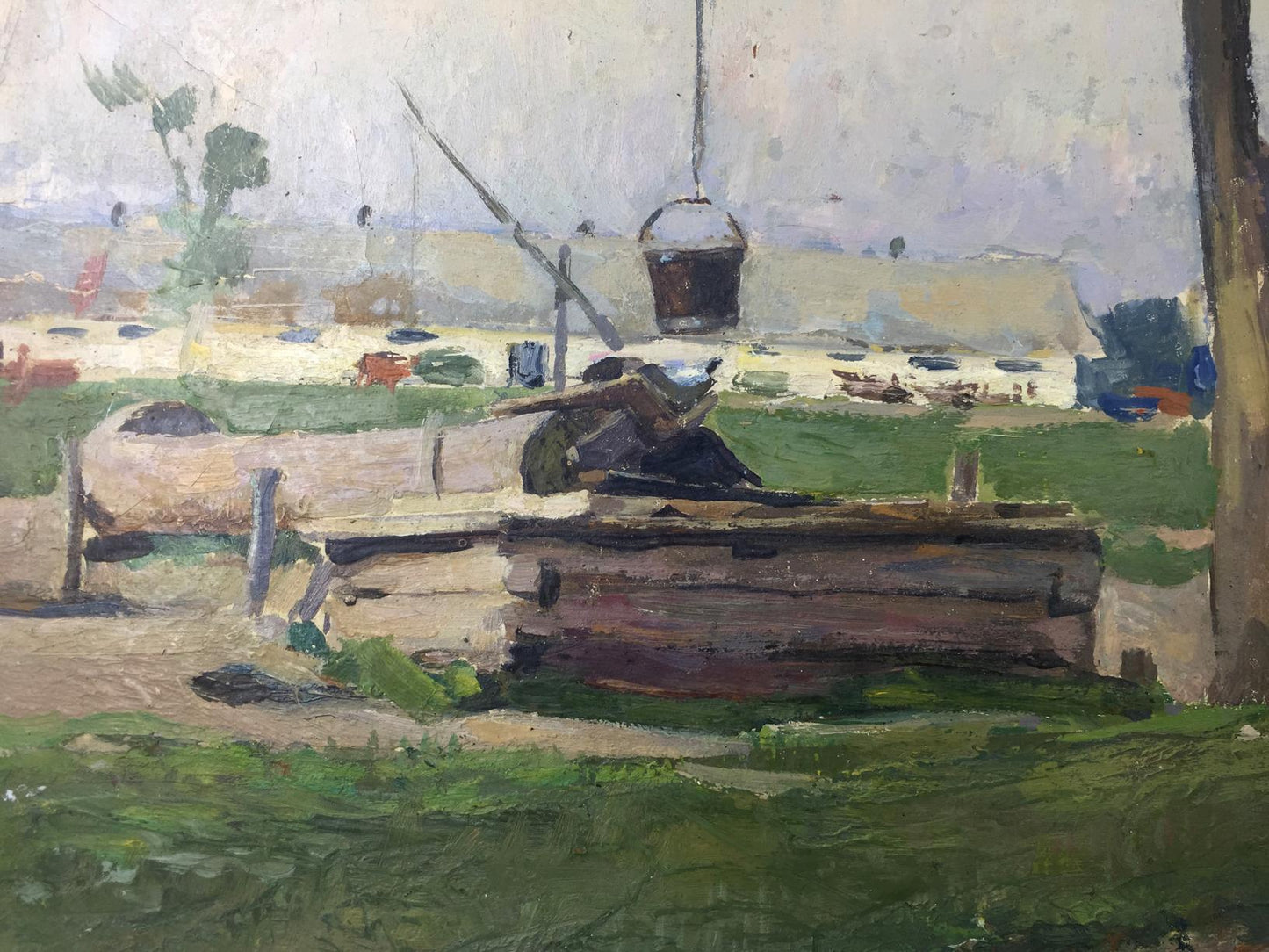 Oil painting Well original picture painter