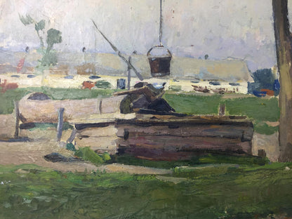Oil painting Well original picture painter