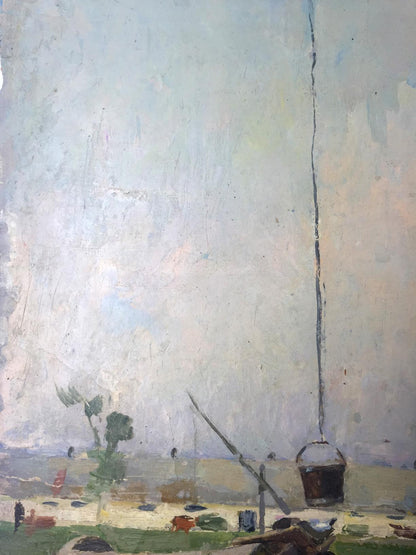 Oil painting Well original picture painter