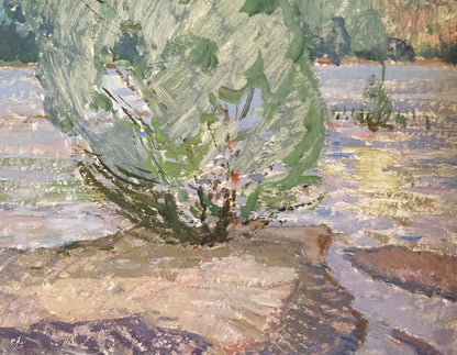 Oil painting Flooding Sevastyanov Viktor Grigorievich