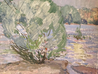 Oil painting Flooding Sevastyanov Viktor Grigorievich