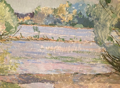 Oil painting Flooding Sevastyanov Viktor Grigorievich