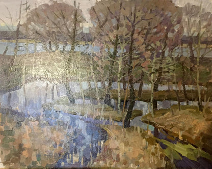 Oil painting Beautiful forest Grigory Savelievich Ruban