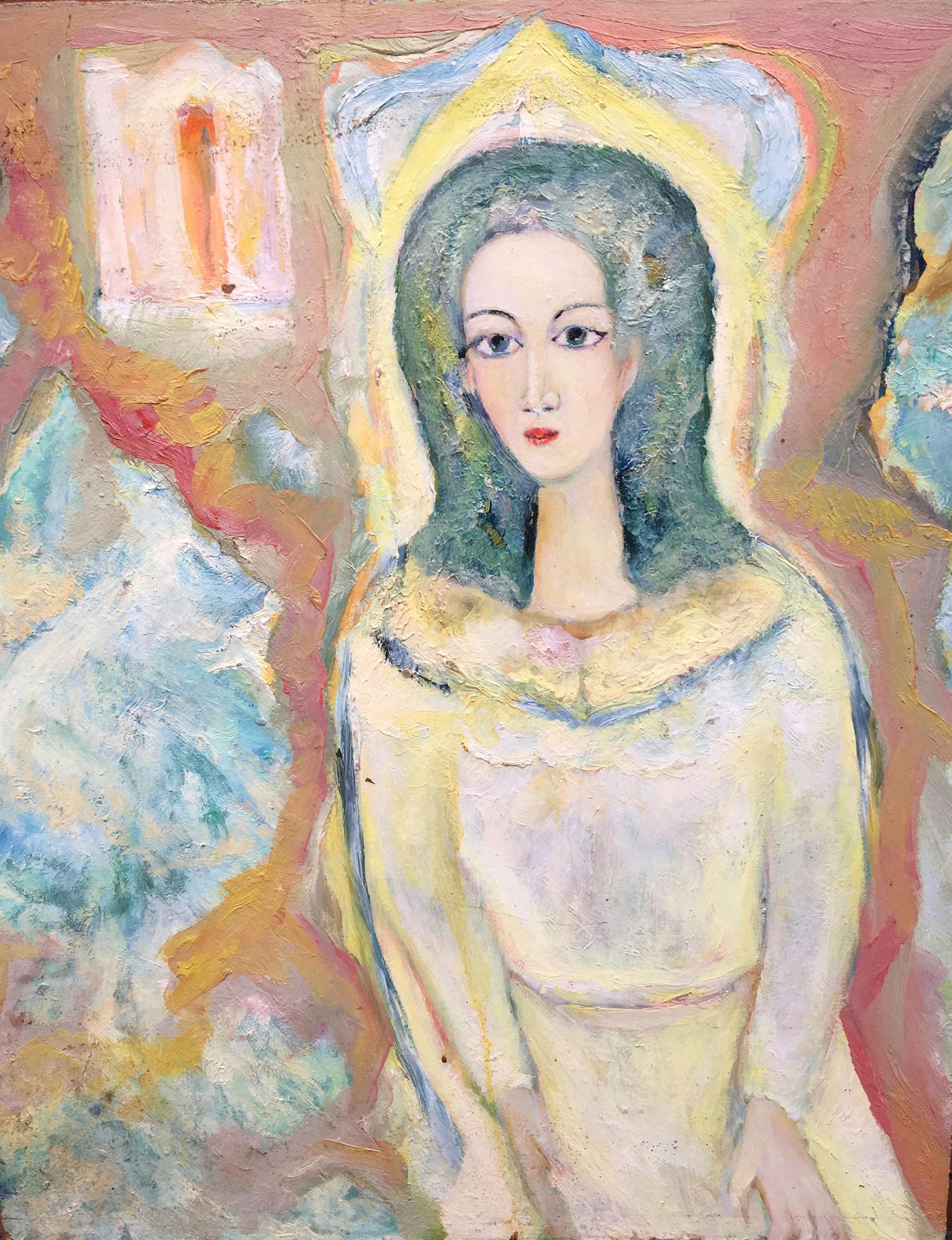 Oil painting Portrait of a wise girl Vladimir Novikovsky