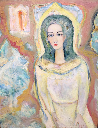 Oil painting Portrait of a wise girl Vladimir Novikovsky