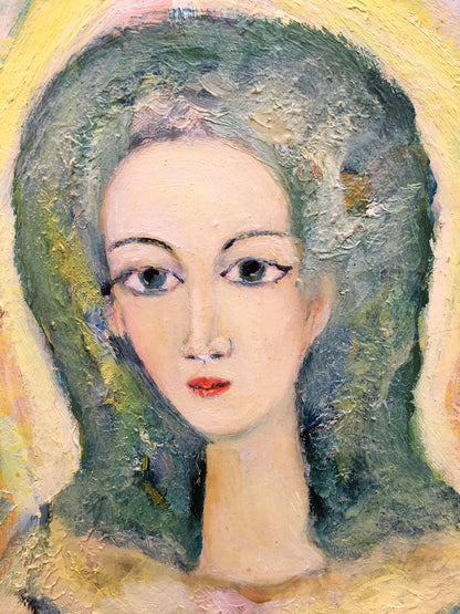 Oil painting Portrait of a wise girl Vladimir Novikovsky