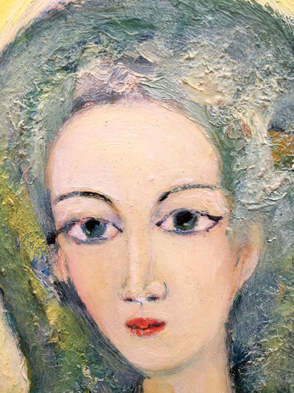 Oil painting Portrait of a wise girl Vladimir Novikovsky
