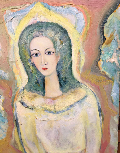 Oil painting Portrait of a wise girl Vladimir Novikovsky